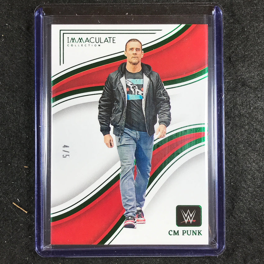 2023 Immaculate WWE CM PUNK Base Green 4/5