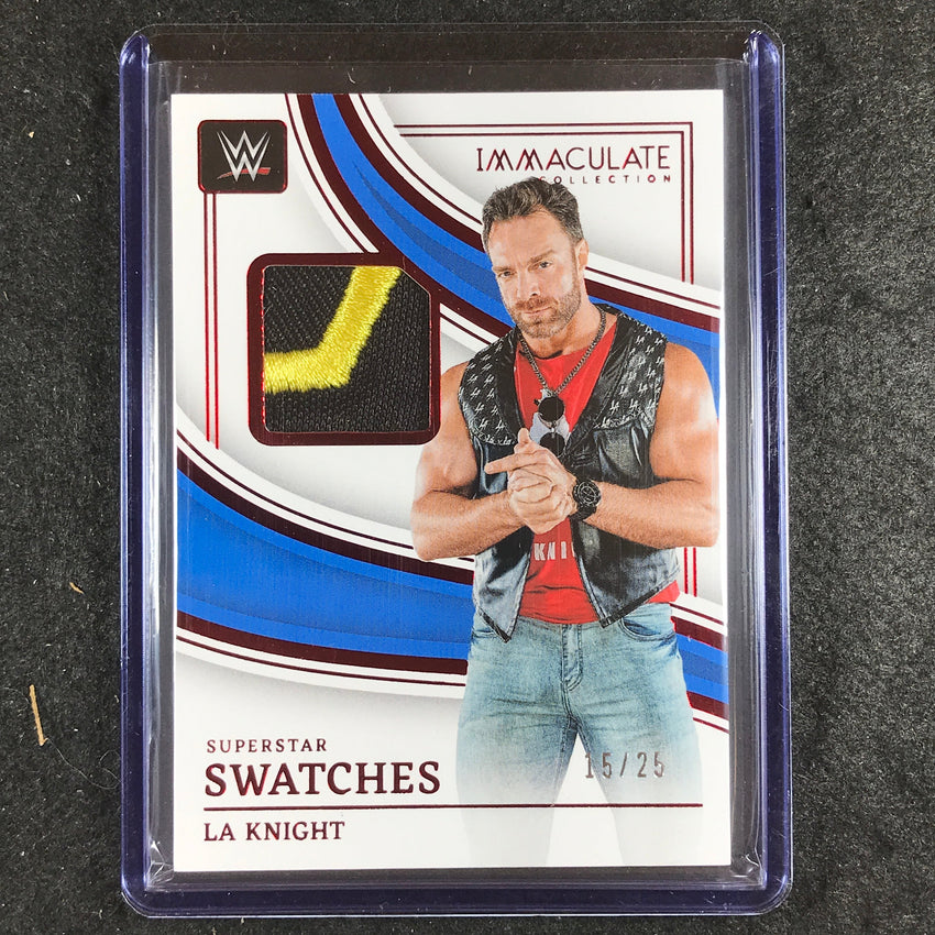 2023 Immaculate WWE LA KNIGHT Superstar Swatches Relic Patch Red 15/25