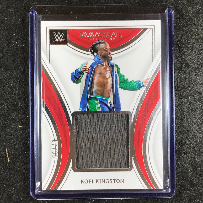 2023 Immaculate WWE KOFI KINGSTON Remarkable Memorabilia Relic Base 7/35