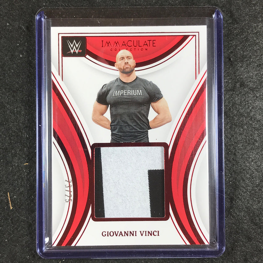 2023 Immaculate WWE GIOVANNI VINCI Remarkable Memorabilia Relic Patch Red 23/25