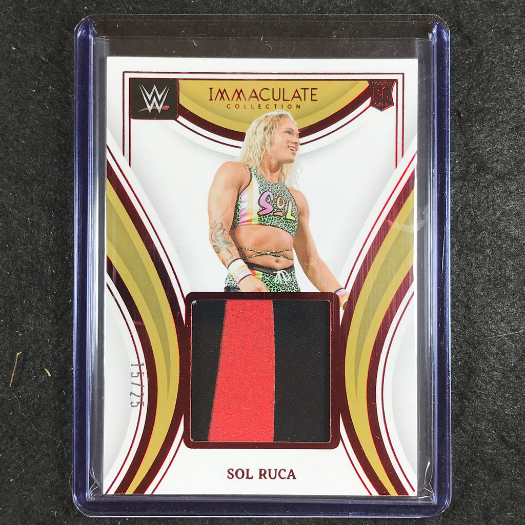 Sol Ruca Autograph 2023 Immaculate WWE SOL RUCA Remarkable Memorabilia Rookie Relic Patch ...