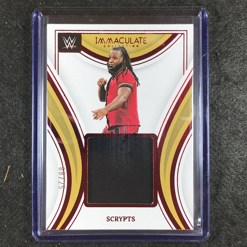2023 Immaculate WWE SCRYPTS Remarkable Memorabilia Relic Patch Red 8/25