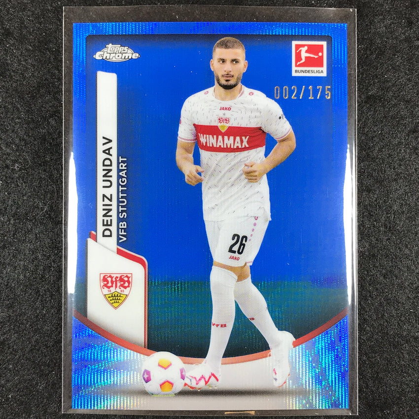 2023-24 Topps Chrome Bundesliga DENIZ UNDAV Base Blue Wave 2/175 #92