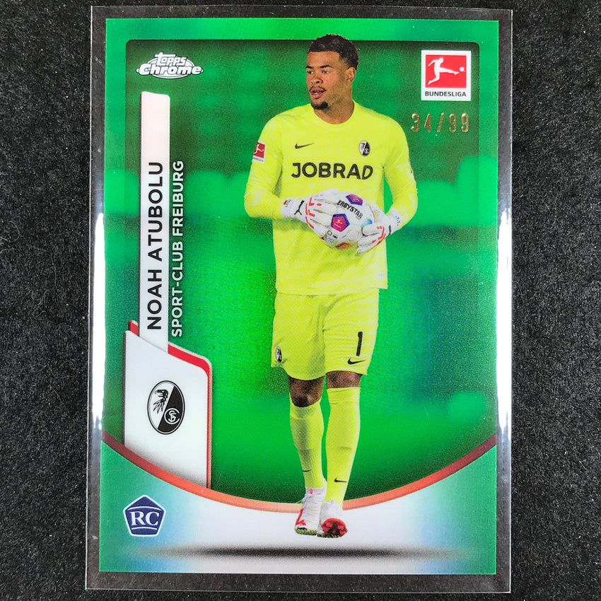 2023-24 Topps Chrome Bundesliga NOAH ATUBOLU Rookie Base Green 34/99 #35