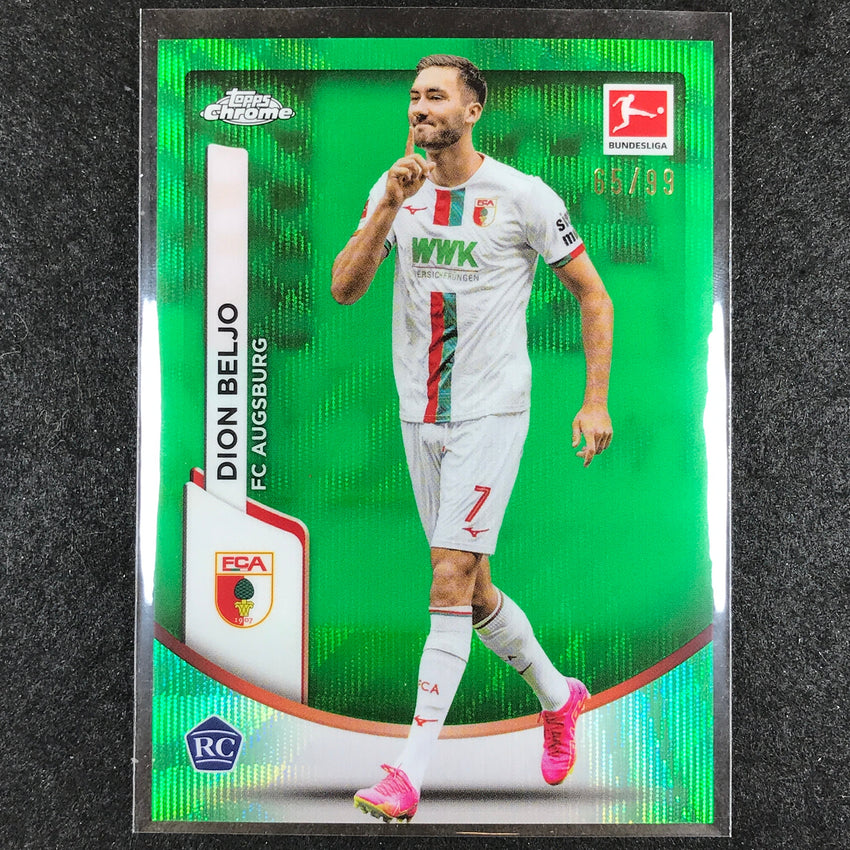 2023-24 Topps Chrome Bundesliga DION BELJO Rookie Base Green Wave 65/99 #3