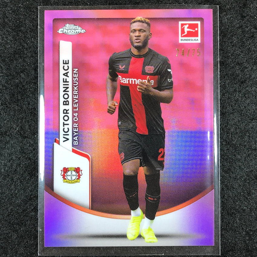 2023-24 Topps Chrome Bundesliga VICTOR BONIFACE Base Pink 74/75 #68