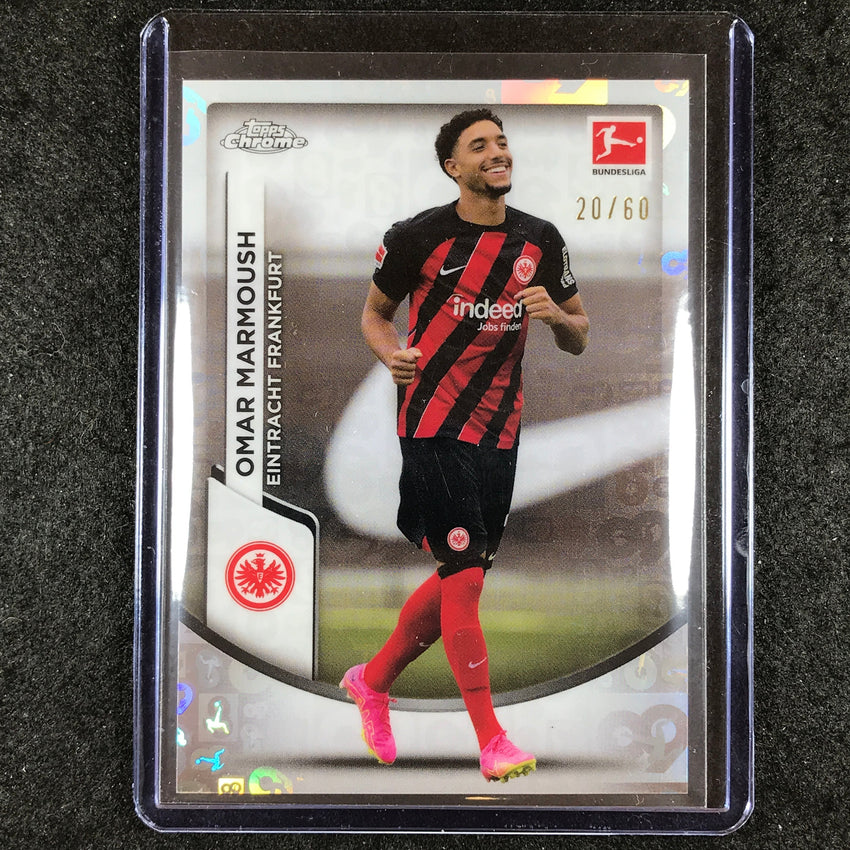 2023-24 Topps Chrome Bundesliga OMAR MARMOUSH Base Bundesliga 60 Year Foil 20/60