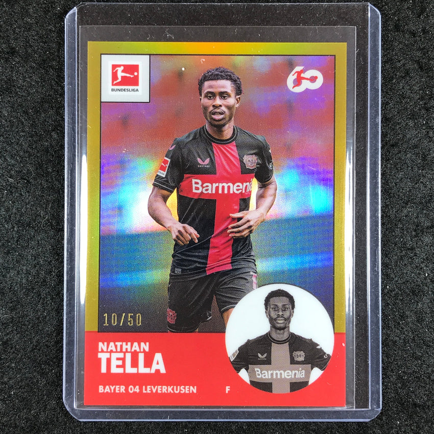 2023-24 Topps Chrome Bundesliga NATHAN TELLA 1963 Topps Gold 10/50