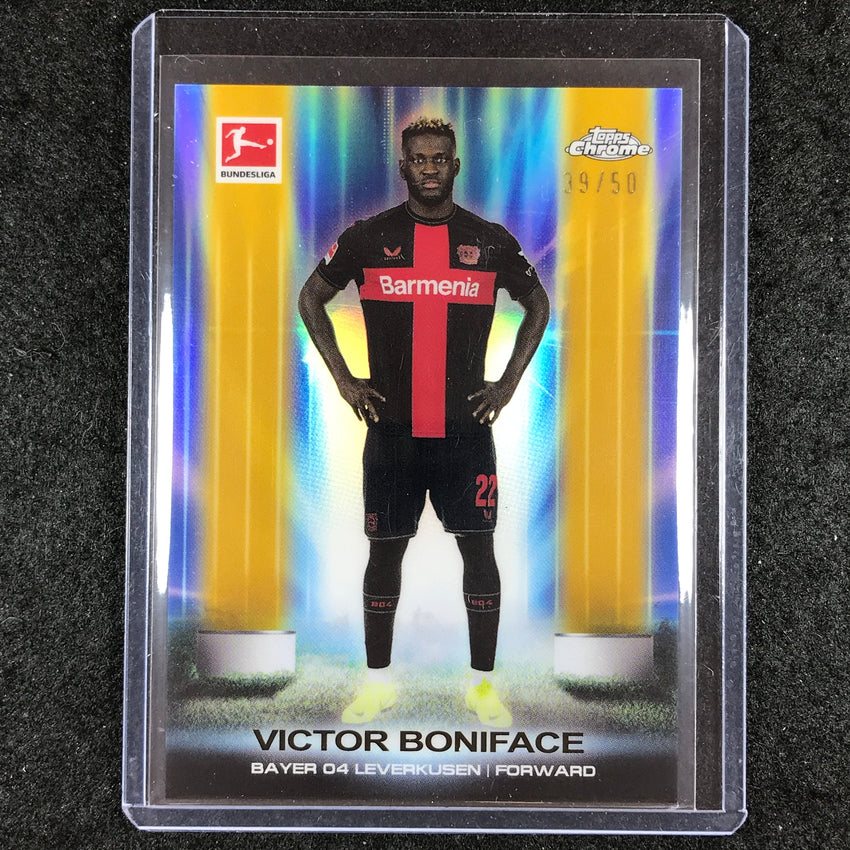 2023-24 Topps Chrome Bundesliga VICTOR BONIFACE Ultrabeam Gold 39/50