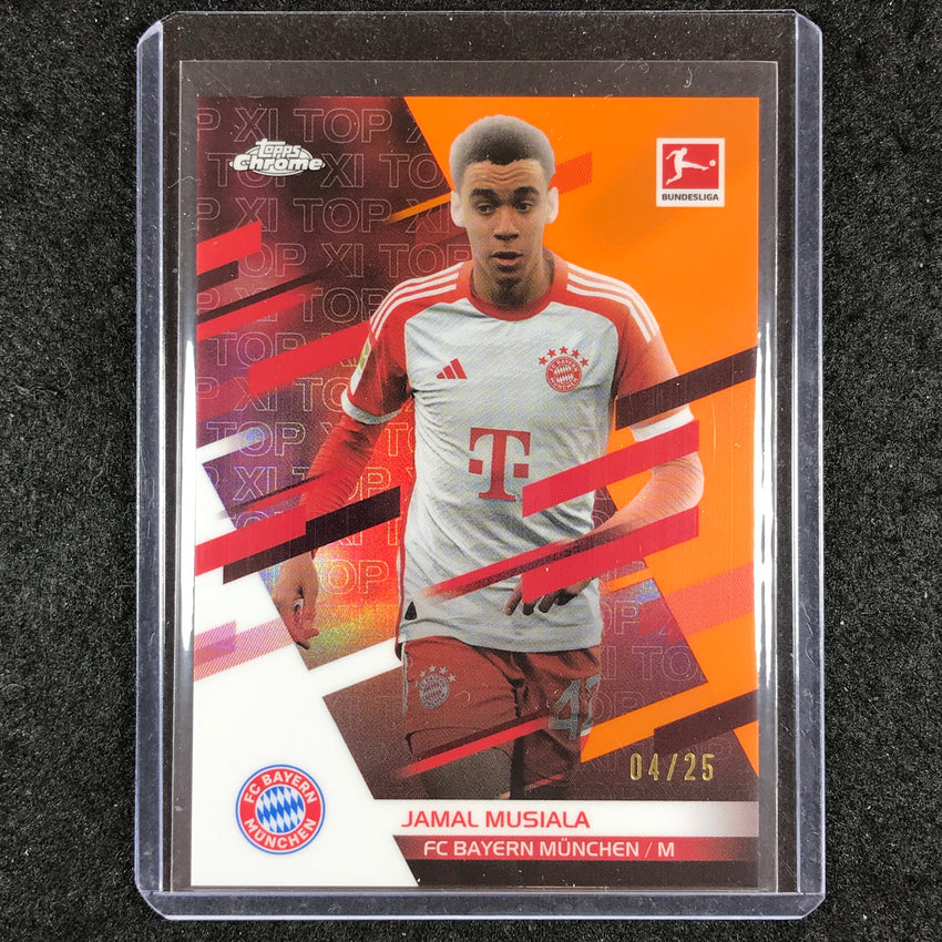 2023-24 Topps Chrome Bundesliga JAMAL MUSIALA Top XI Orange 4/25