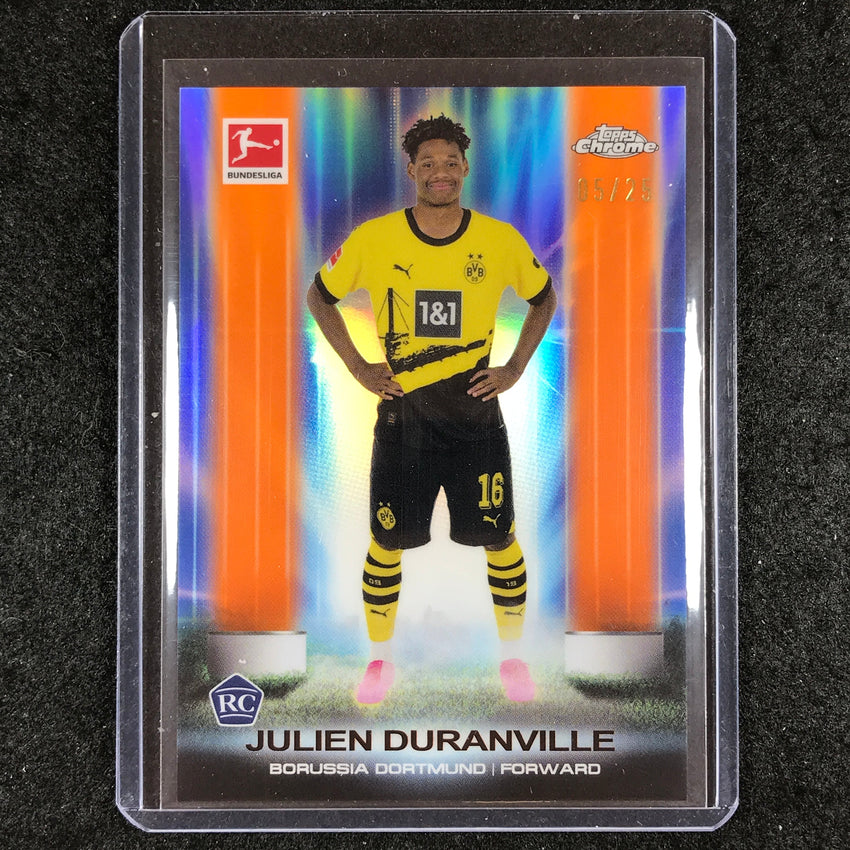 2023-24 Topps Chrome Bundesliga JULIEN DURANVILLE Ultrabeam Orange 5/25
