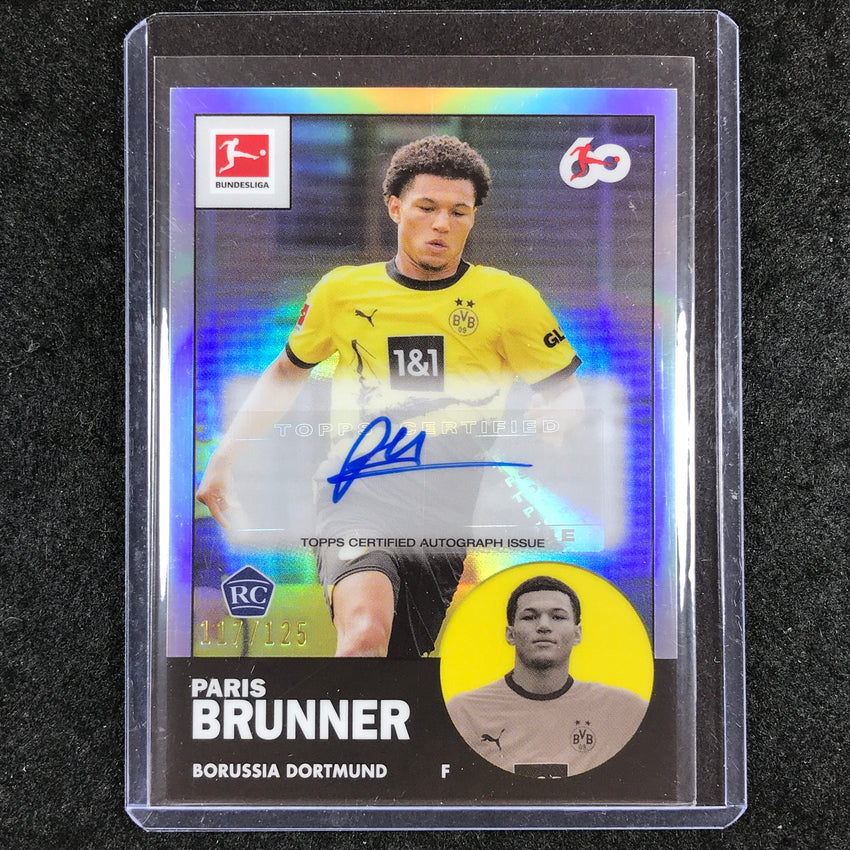 2023-24 Topps Chrome Bundesliga PARIS BRUNNER 1963 Topps Rookie Auto 117/125
