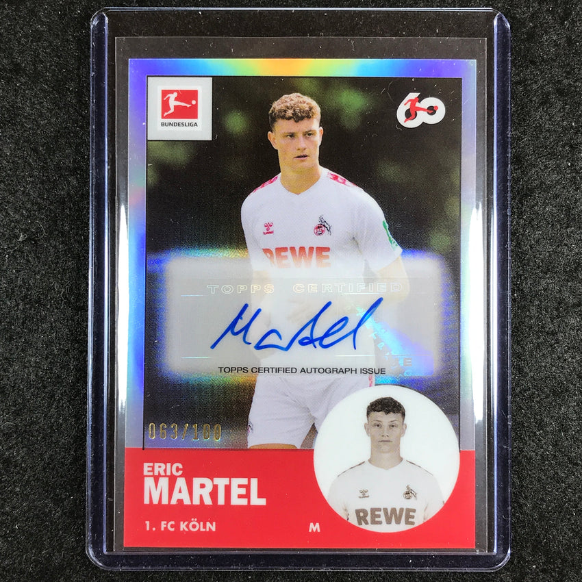 2023-24 Topps Chrome Bundesliga ERIC MARTEL 1963 Topps Auto 63/100