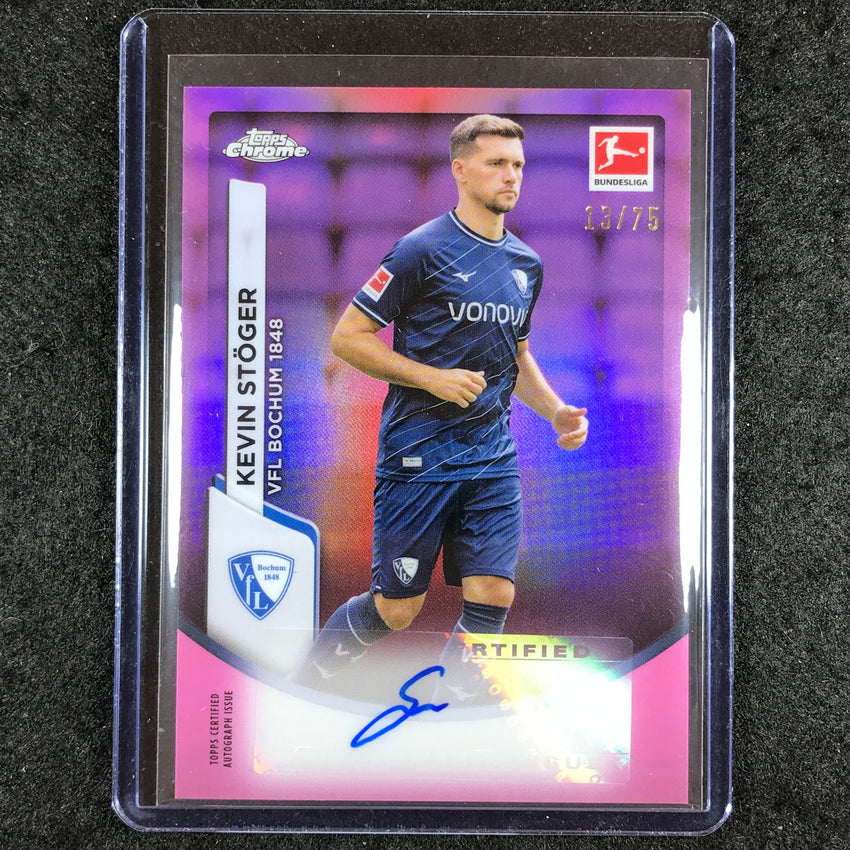 2023-24 Topps Chrome Bundesliga KEVIN STOGER Base Auto Pink 13/75