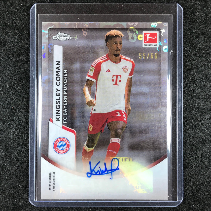 2023-24 Topps Chrome Bundesliga KINGSLEY COMAN Base Auto 60 Years Foil 55/60