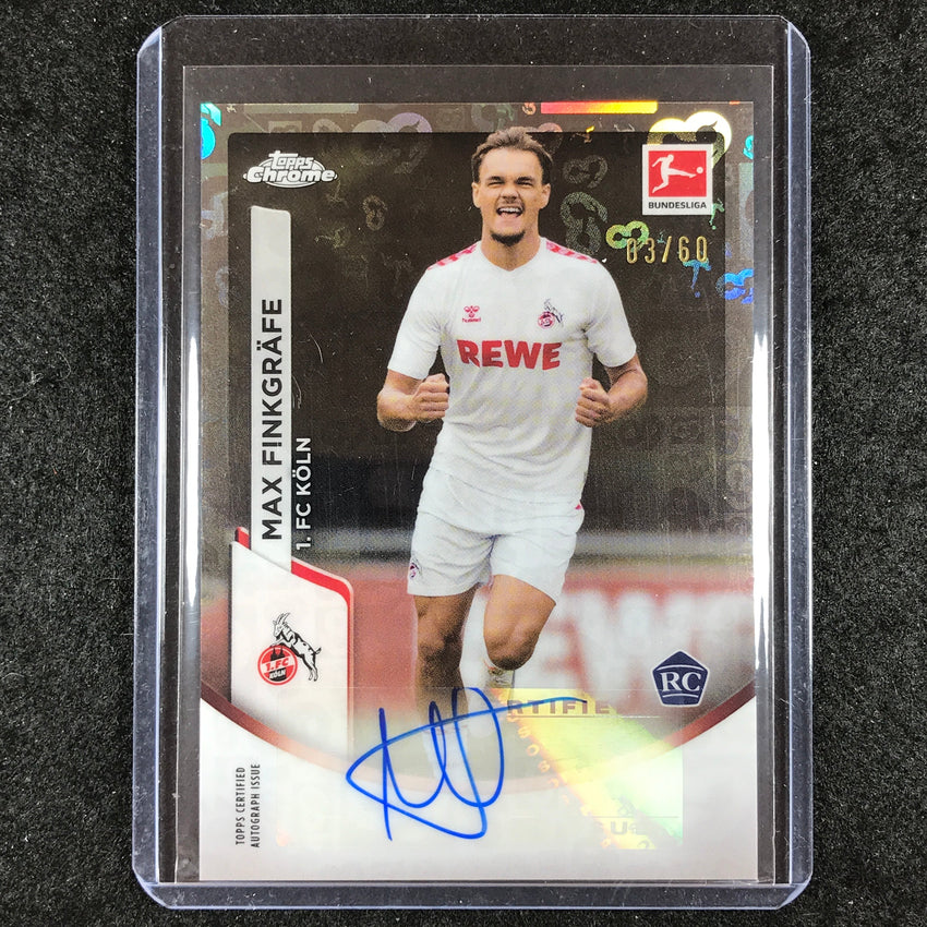 2023-24 Topps Chrome Bundesliga MAX FINKGRAFE Base Rookie Auto 60 Years 3/60