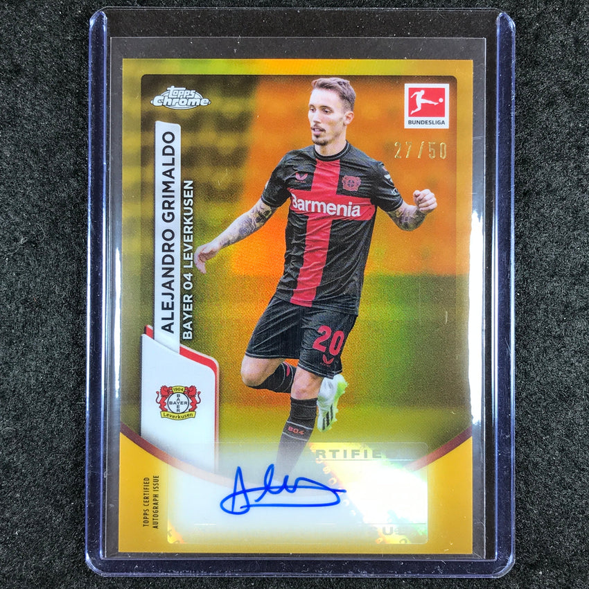 2023-24 Topps Chrome Bundesliga ALEJANDRO GRIMALDO Base Auto Gold 27/50
