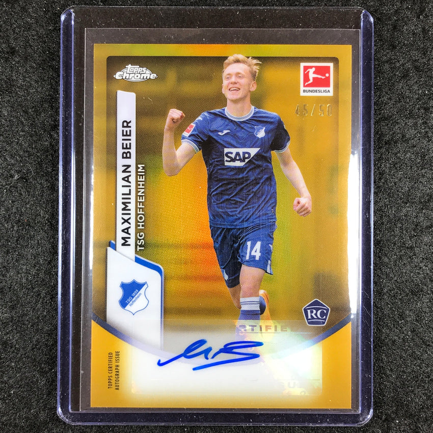 2023-24 Topps Chrome Bundesliga MAXIMILIAN BEIER Base Rookie Auto Gold 45/50