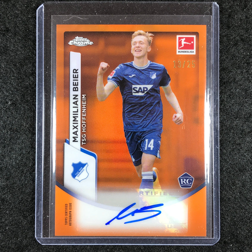 2023-24 Topps Chrome Bundesliga MAXIMILIAN BEIER Base Rookie Auto Orange 13/25