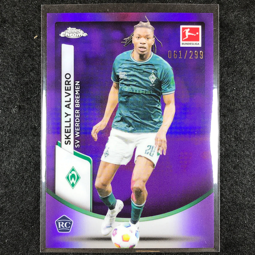2023-24 Topps Chrome Bundesliga SKELLY ALVERO Rookie Base Purple 61/299 #16
