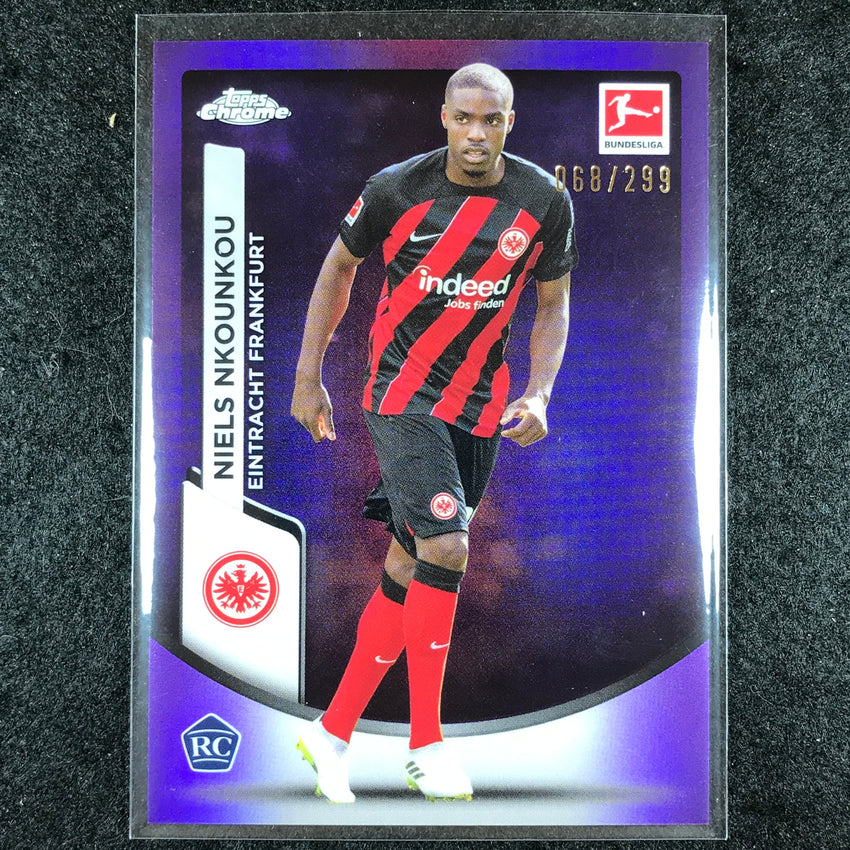 2023-24 Topps Chrome Bundesliga NIELS NKOUNKOU Rookie Base Purple 68/299 #32