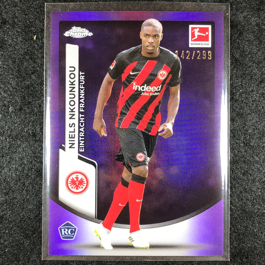 2023-24 Topps Chrome Bundesliga NIELS NKOUNKOU Rookie Base Purple 142/299 #32