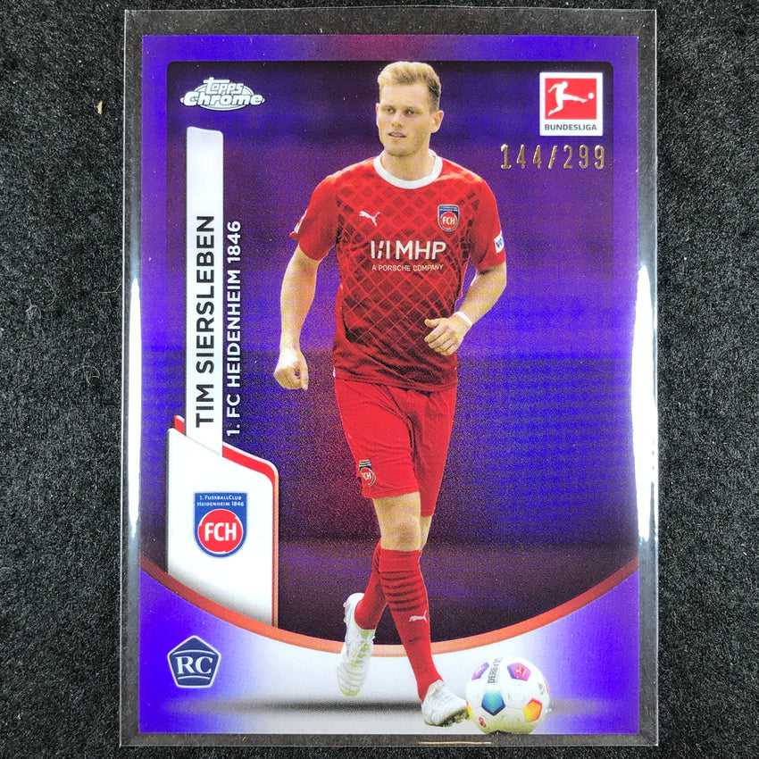 2023-24 Topps Chrome Bundesliga TIM SIERSLEBEN Rookie Base Purple 144/299 #44