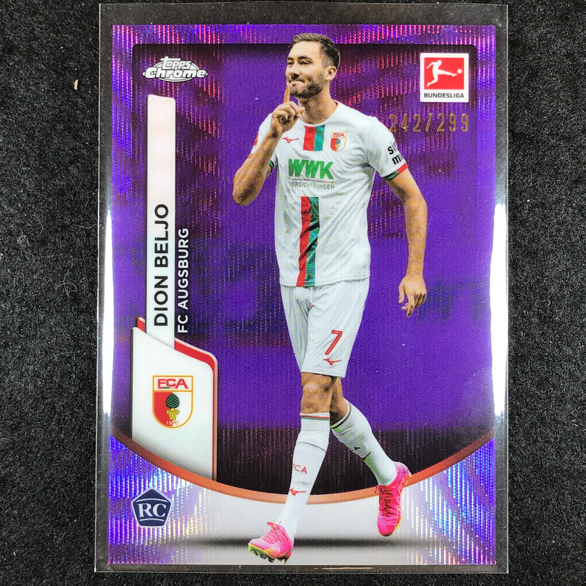 2023-24 Topps Chrome Bundesliga DION BELJO Rookie Base Purple Wave 242/299 #3