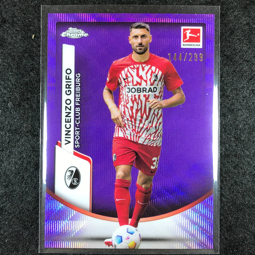 2023-24 Topps Chrome Bundesliga VINCENZO GRIFO Base Purple Wave 144/299 #37