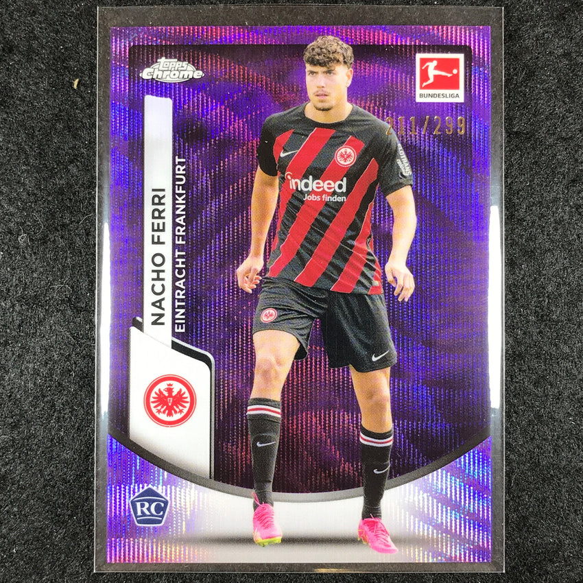2023-24 Topps Chrome Bundesliga NACHO FERRI Rookie Base Purple Wave 211/299 #39