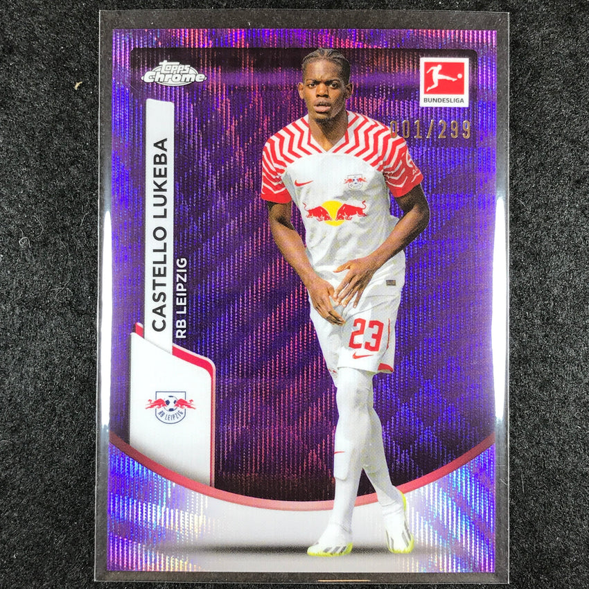 2023-24 Topps Chrome Bundesliga CASTELLO LUKEBA Base Purple Wave 1/299 #59