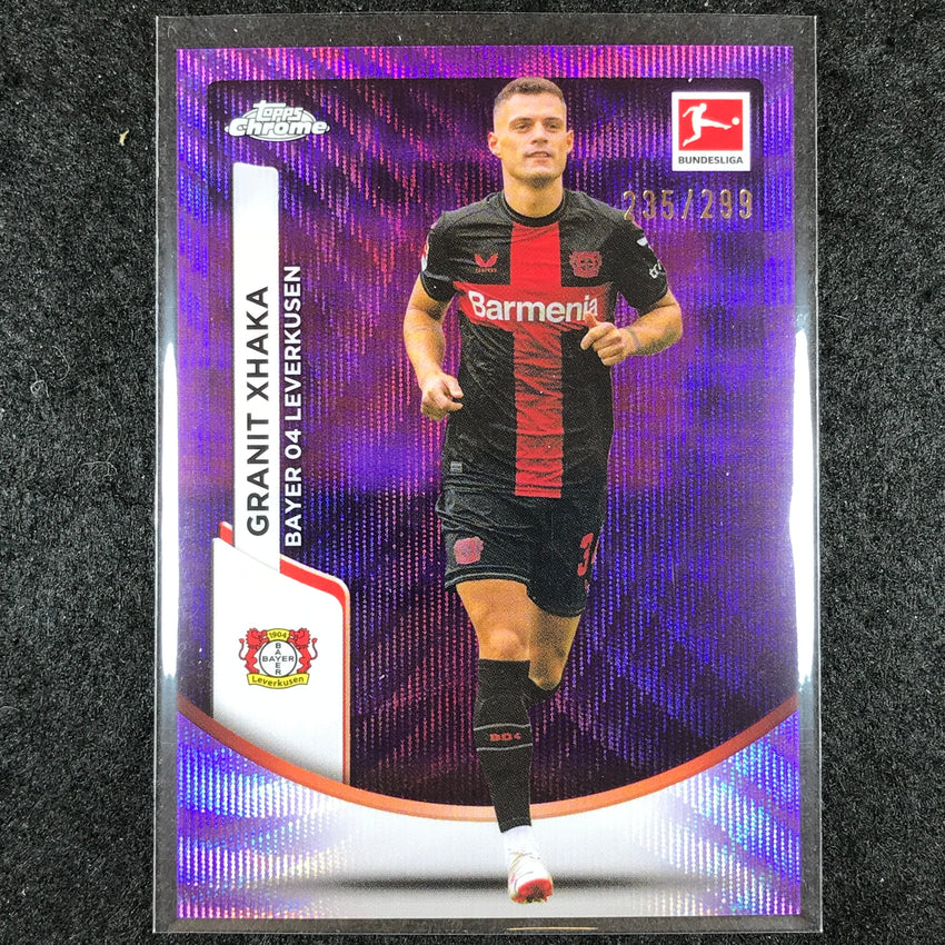 2023-24 Topps Chrome Bundesliga GRANIT XHAKA Base Purple Wave 235/299 #67