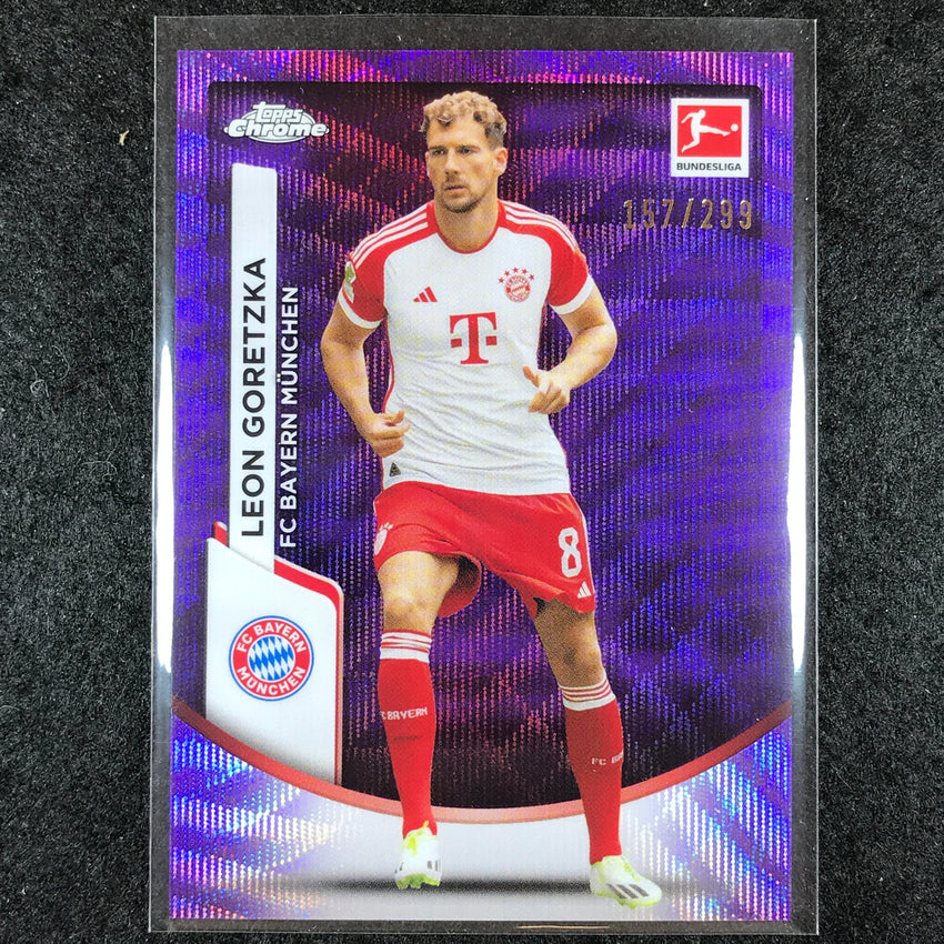 2023-24 Topps Chrome Bundesliga LEON GORETZKA Base Purple Wave 157/299 #81