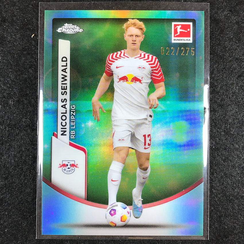 2023-24 Topps Chrome Bundesliga NICOLAS SEIWALD Base Aqua Bubble 22/275 #60