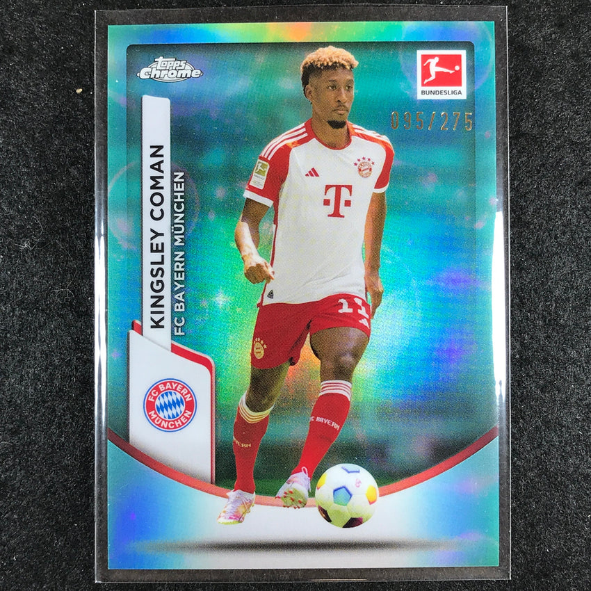 2023-24 Topps Chrome Bundesliga KINGSLEY COMAN Base Aqua Bubble 95/275 #87