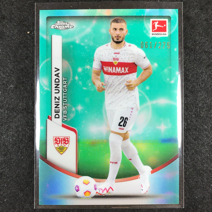 2023-24 Topps Chrome Bundesliga DENIZ UNDAV Base Aqua Bubble 61/275 #92