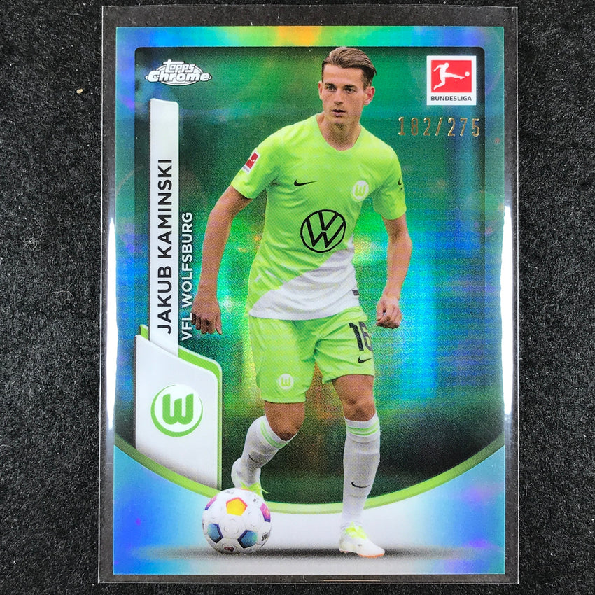 2023-24 Topps Chrome Bundesliga JAKUB KAMINSKI Base Aqua Bubble 182/275 #96