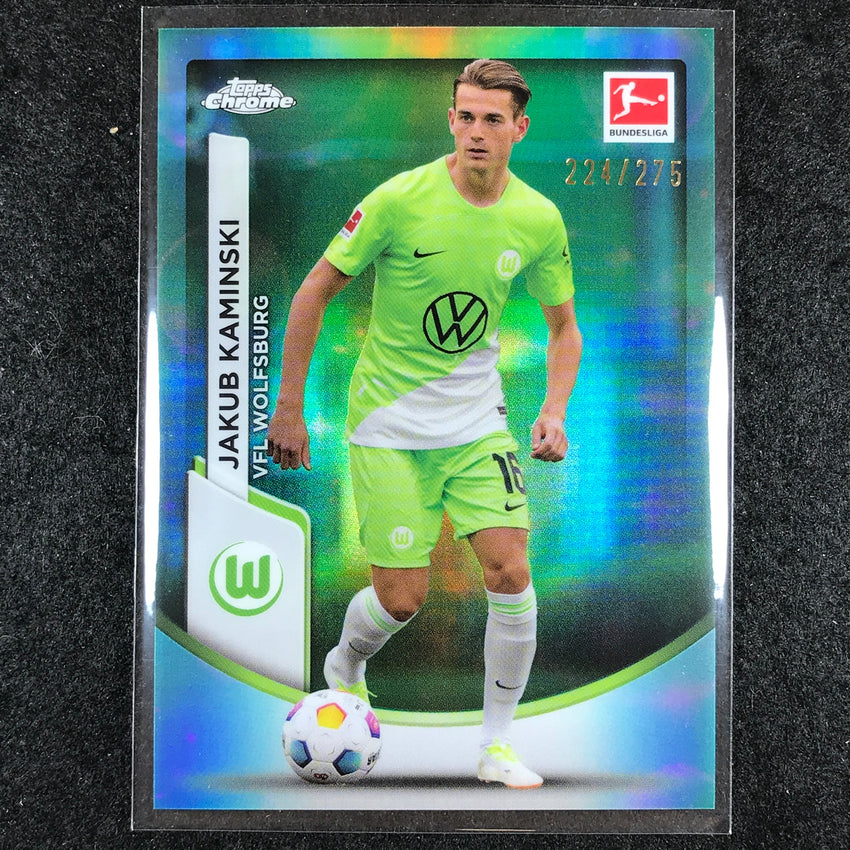 2023-24 Topps Chrome Bundesliga JAKUB KAMINSKI Base Aqua Bubble 224/275 #96
