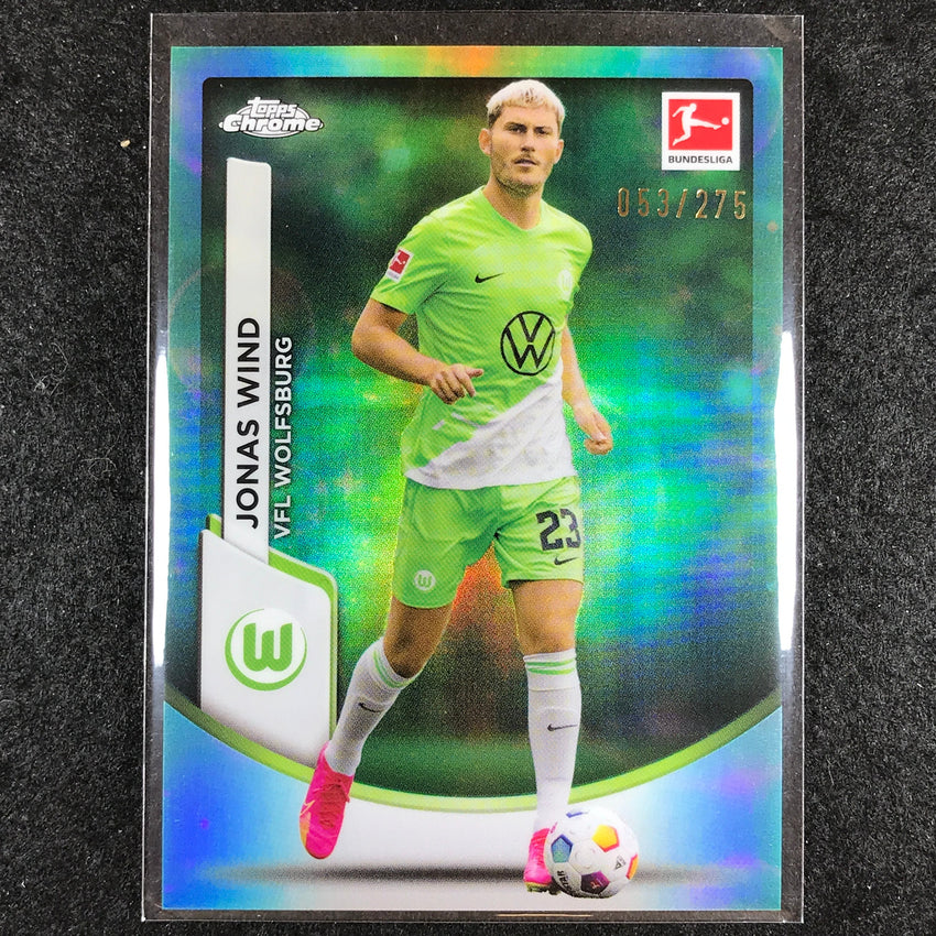 2023-24 Topps Chrome Bundesliga JONAS WIND Base Aqua Bubble 53/275 #100