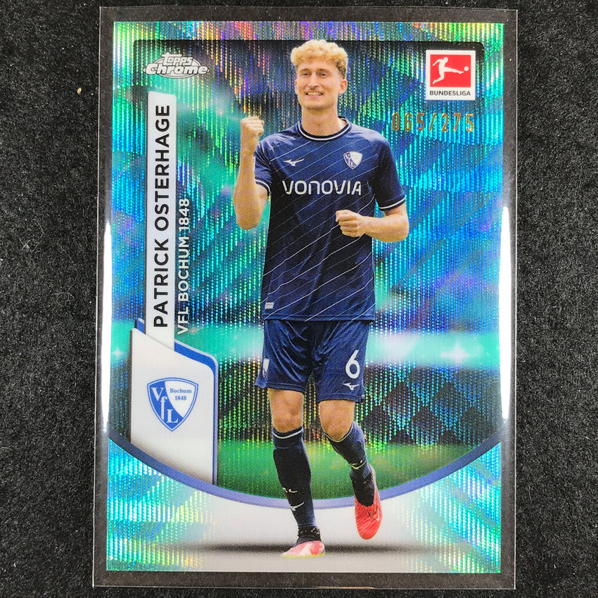 2023-24 Topps Chrome Bundesliga PATRICK OSTERHAGE Aqua Bubble Wave 65/275 #9