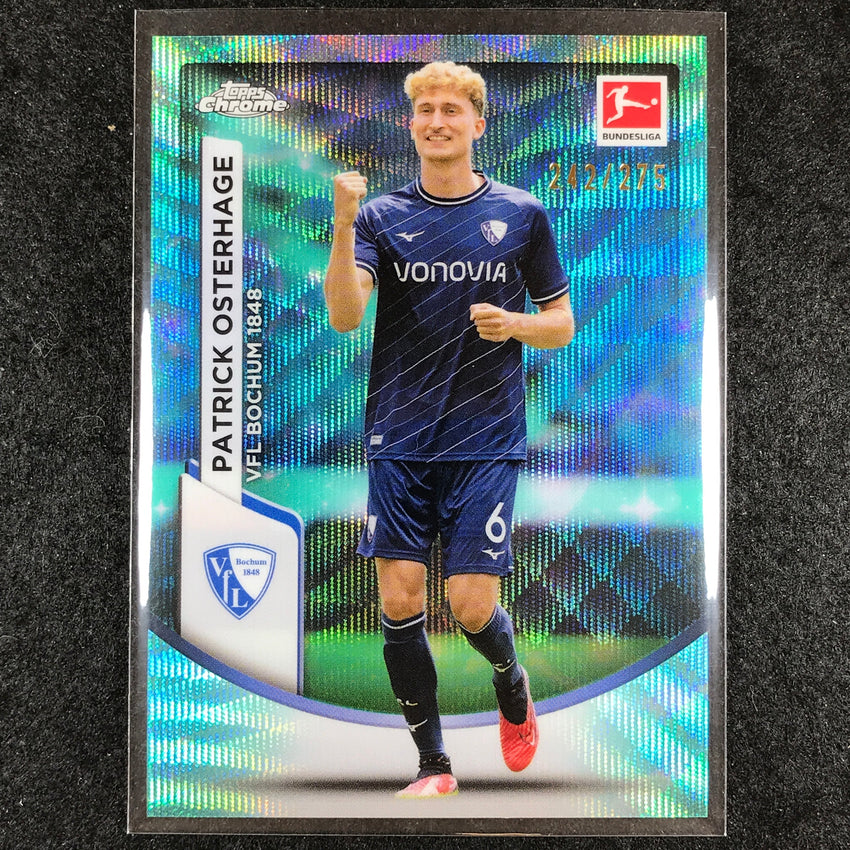 2023-24 Topps Chrome Bundesliga PATRICK OSTERHAGE Aqua Bubble Wave 242/275 #9
