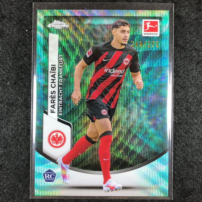 2023-24 Topps Chrome Bundesliga FARES CHAIBI Rookie Aqua Bubble Wave 248/275 #28