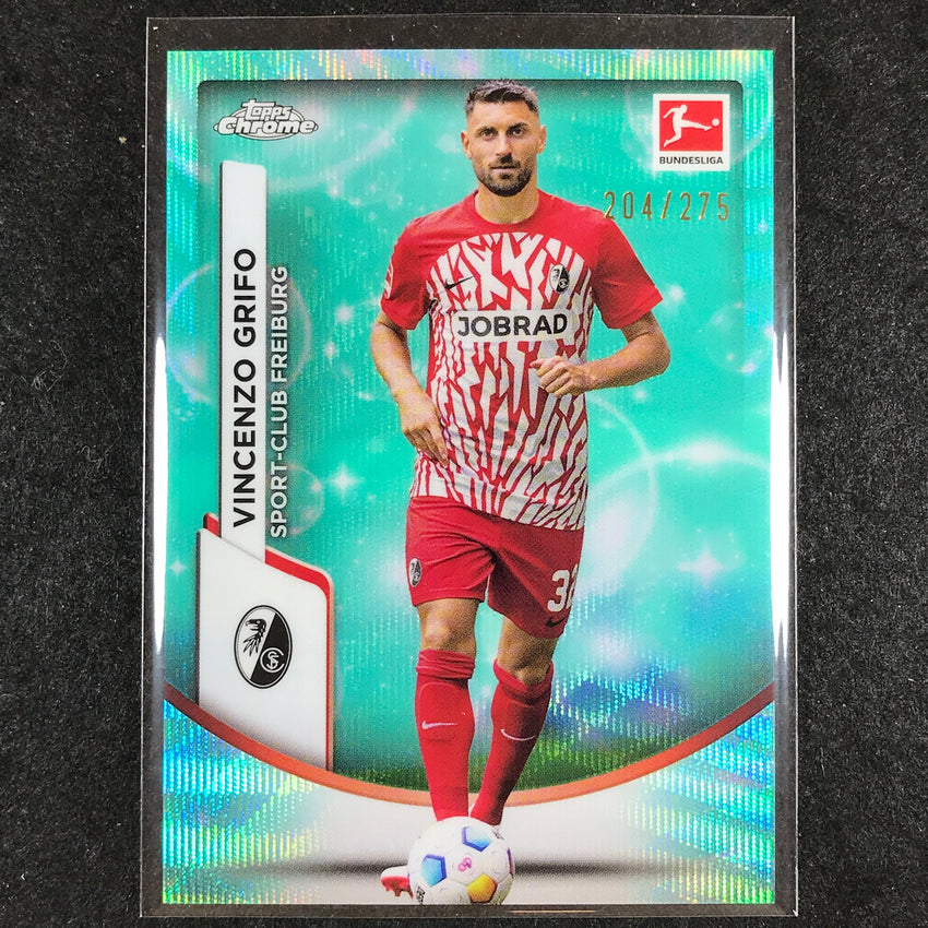 2023-24 Topps Chrome Bundesliga VINCENZO GRIFO Base Aqua Bubble Wave 204/275 #37