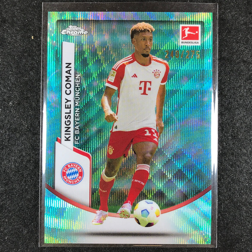 2023-24 Topps Chrome Bundesliga KINGSLEY COMAN Base Aqua Bubble Wave 240/275 #87