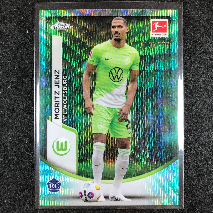 2023-24 Topps Chrome Bundesliga MORITZ JENZ Rookie Aqua Bubble Wave 212/275 #97