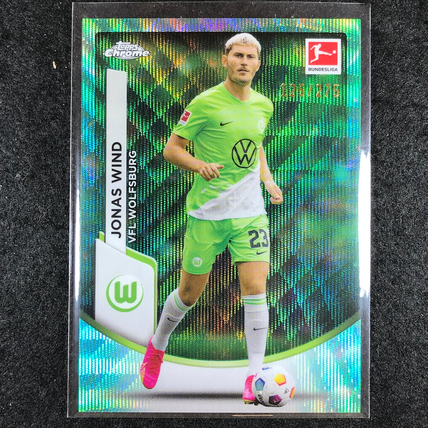 2023-24 Topps Chrome Bundesliga JONAS WIND Base Aqua Bubble Wave 125/275 #100