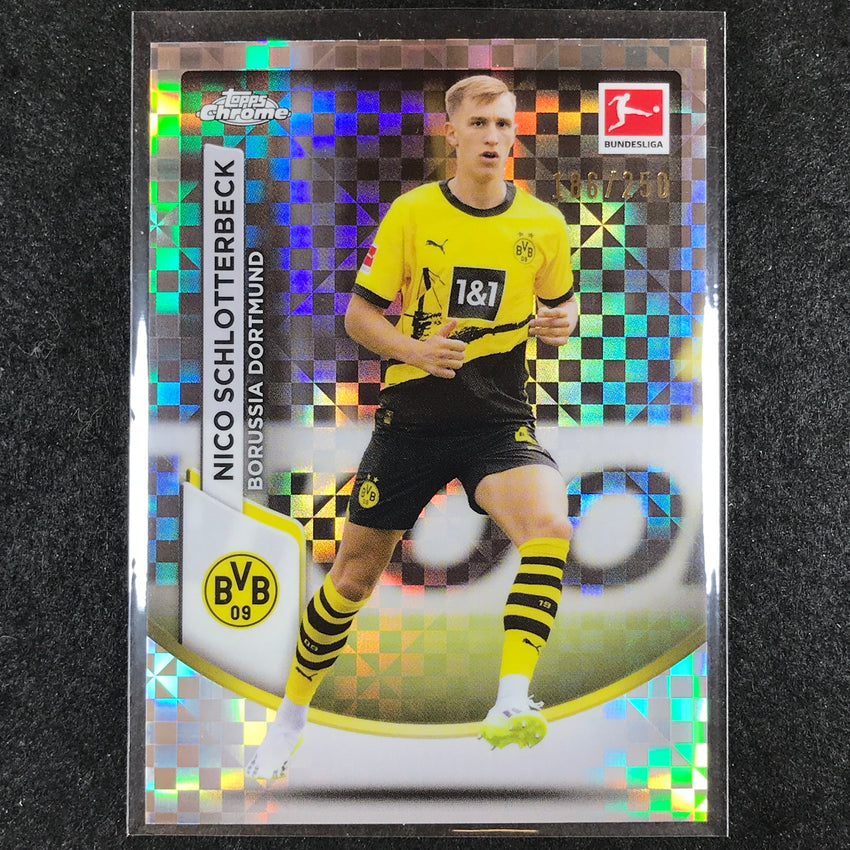 2023-24 Topps Chrome Bundesliga NICO SCHLOTTERBECK Base X-Fractor 186/250 #21