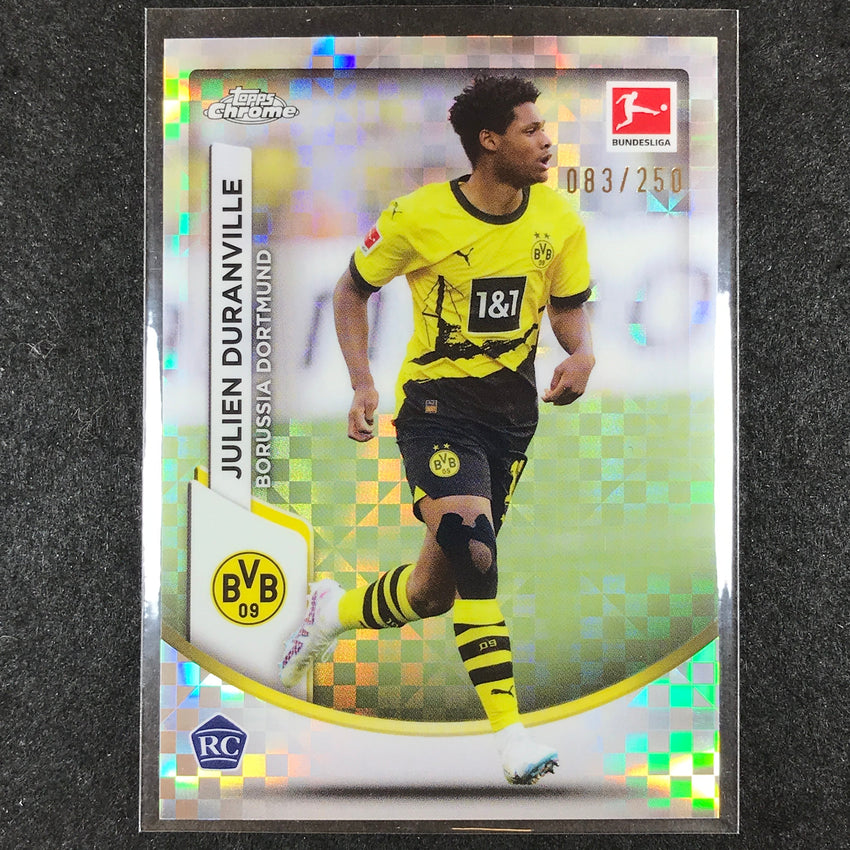 2023-24 Topps Chrome Bundesliga JULIEN DURANVILLE Rookie X-Fractor 83/250 #27
