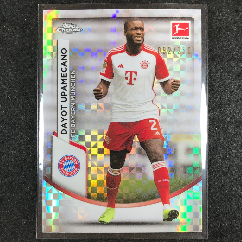 2023-24 Topps Chrome Bundesliga DAYOT UPAMECANO Base X-Fractor 92/250 #86