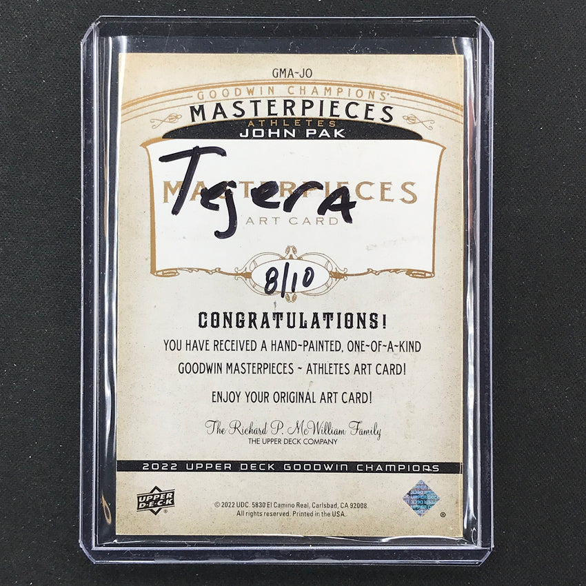2022 Goodwin Champions John Pak Athletes Masterpieces Art Sketch 8/10 Tejera